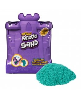 Kinetic Sand , Castle Case with 1lb Teal Play Sand, Storage Container, Sensory Toys for Kids Ages 3 and up
