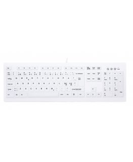 CHERRY AK-C8100F-U1-W/NOR klaviatūra Medicininis USB QWERTY Norvegija Balta