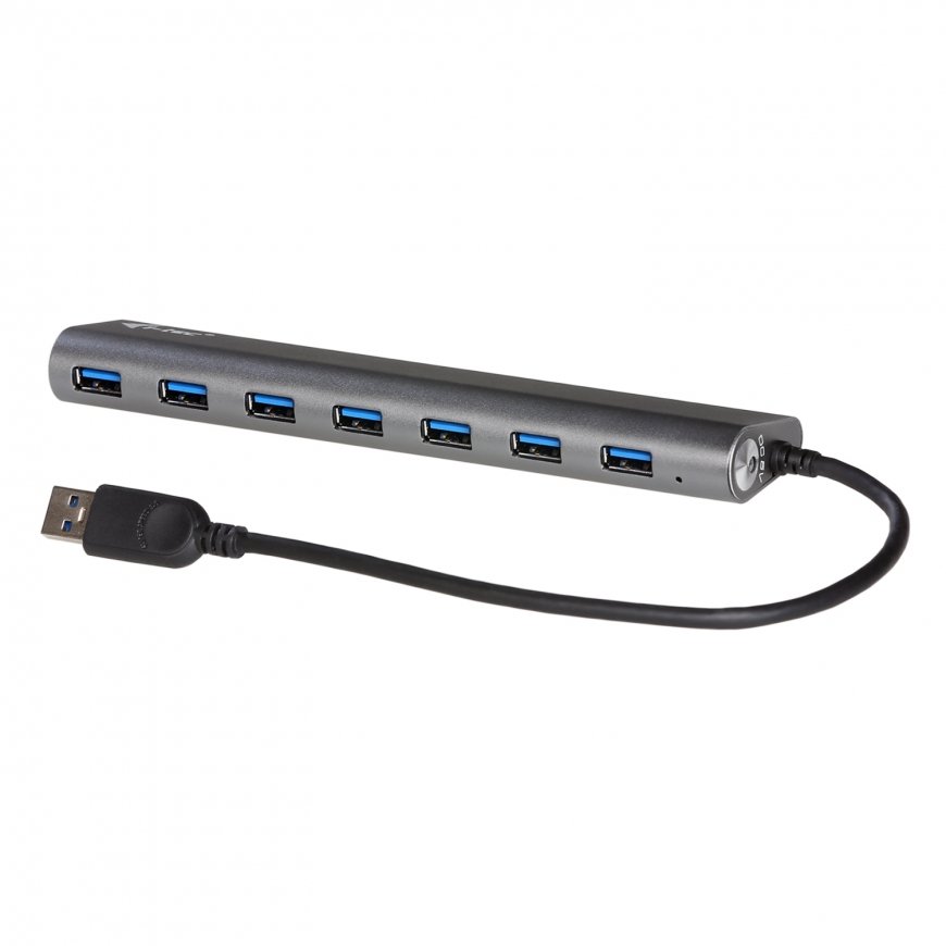 i-tec 3HUB778UK USB 3.2 Gen 1 (3.1 Gen 1) Type-A 5000 Mbit/ai Sidabras