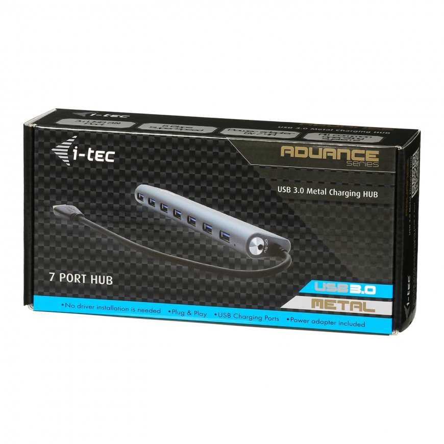 i-tec 3HUB778UK USB 3.2 Gen 1 (3.1 Gen 1) Type-A 5000 Mbit/s Hõbe – 4