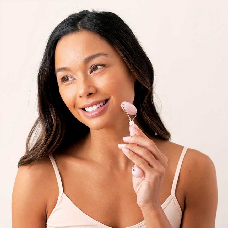 PlumBeauty Facial contour roller - rose quartz (Rose Quartz Facial Roller) kosmetinis prietaisas – 5