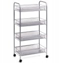 Universal organizer, rack with wheels, steel mesh, storage on 4 levels, Zeller Universal organizer, rack with wheels, steel mesh, storage on 4 levels, Zeller
