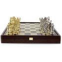 Manopoulos Archers Metal Chess Set With 44cm Wooden Chessboard Manopoulos Archers Metal Chess Set With 44cm Wooden Chessboard