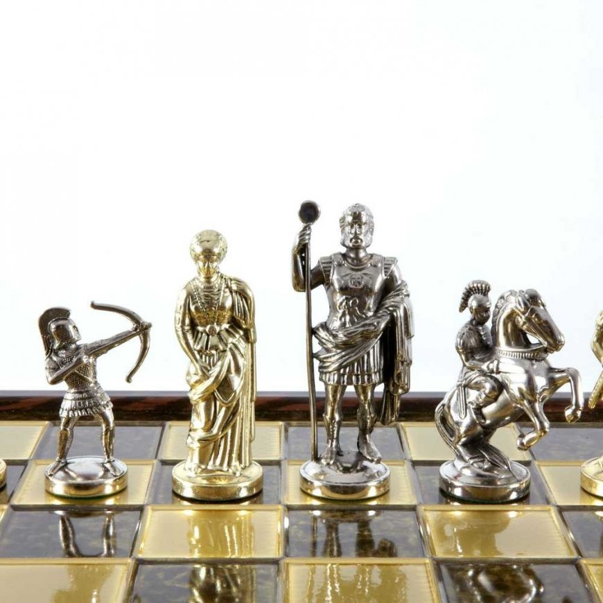 Manopoulos Archers Metal Chess Set With 44cm Wooden Chessboard – 4