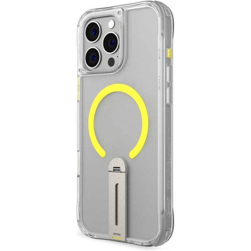 Skinarma Helix for Apple iPhone 16 Pro Magnetic Charging 360 Rotating Stand dėklas telefonui skaidrus – 4