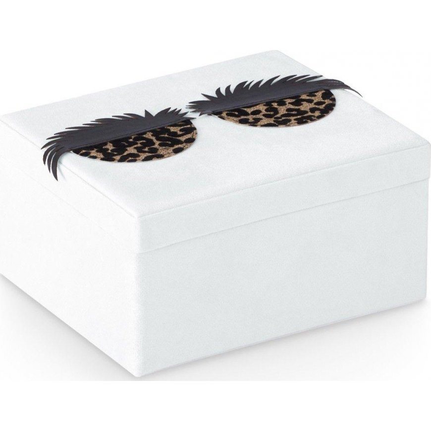 AmeliaHome Papuošalų dėžutė AH LASHES Baltas 19X12