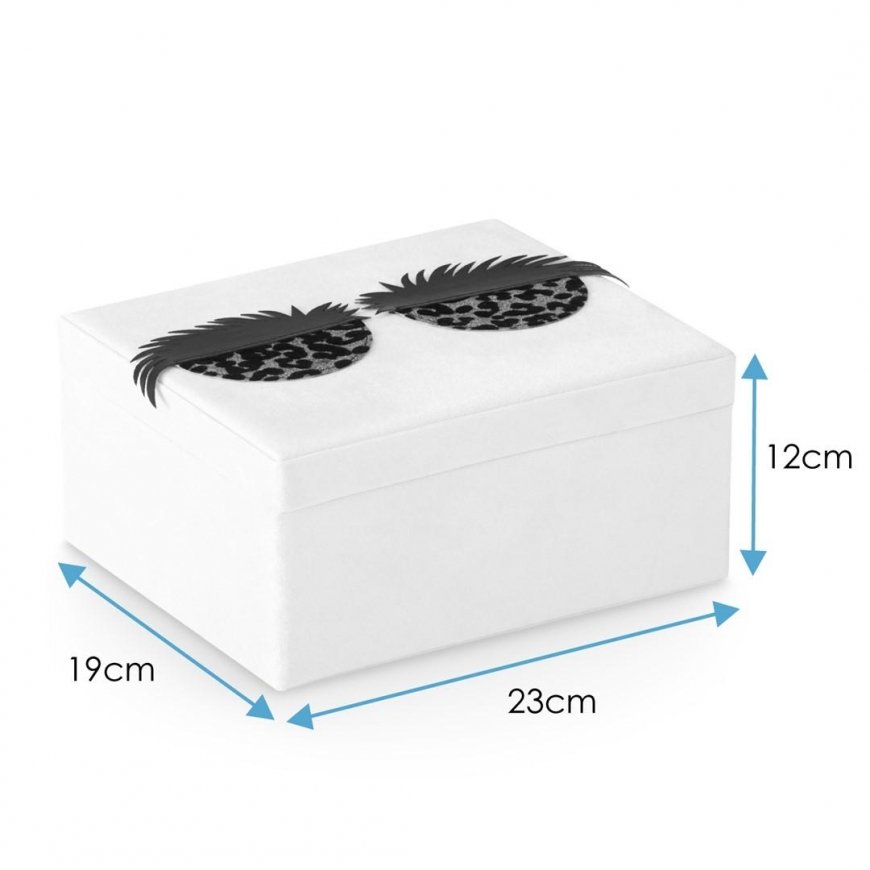AmeliaHome Papuošalų dėžutė AH LASHES Baltas 19X12 – 5