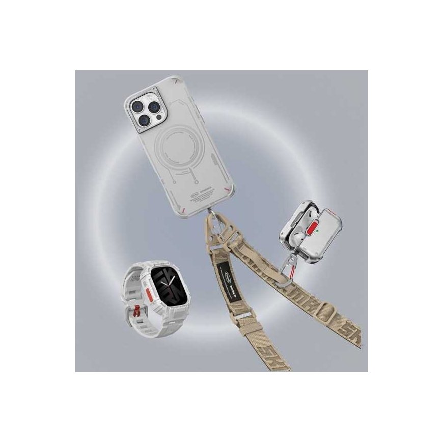 Skinarma dėklas Mecha AirPods Pro 2 frost – 5