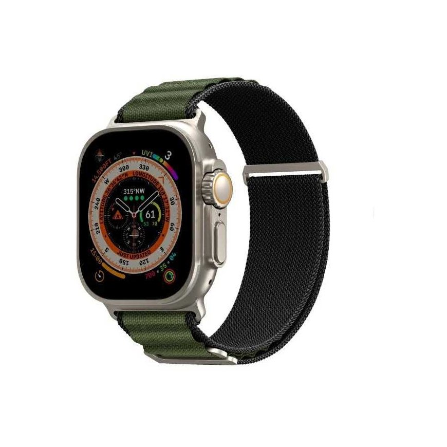 Kobu Apple Watch Ultra 49/45/44mm Leather Strap Olive Green