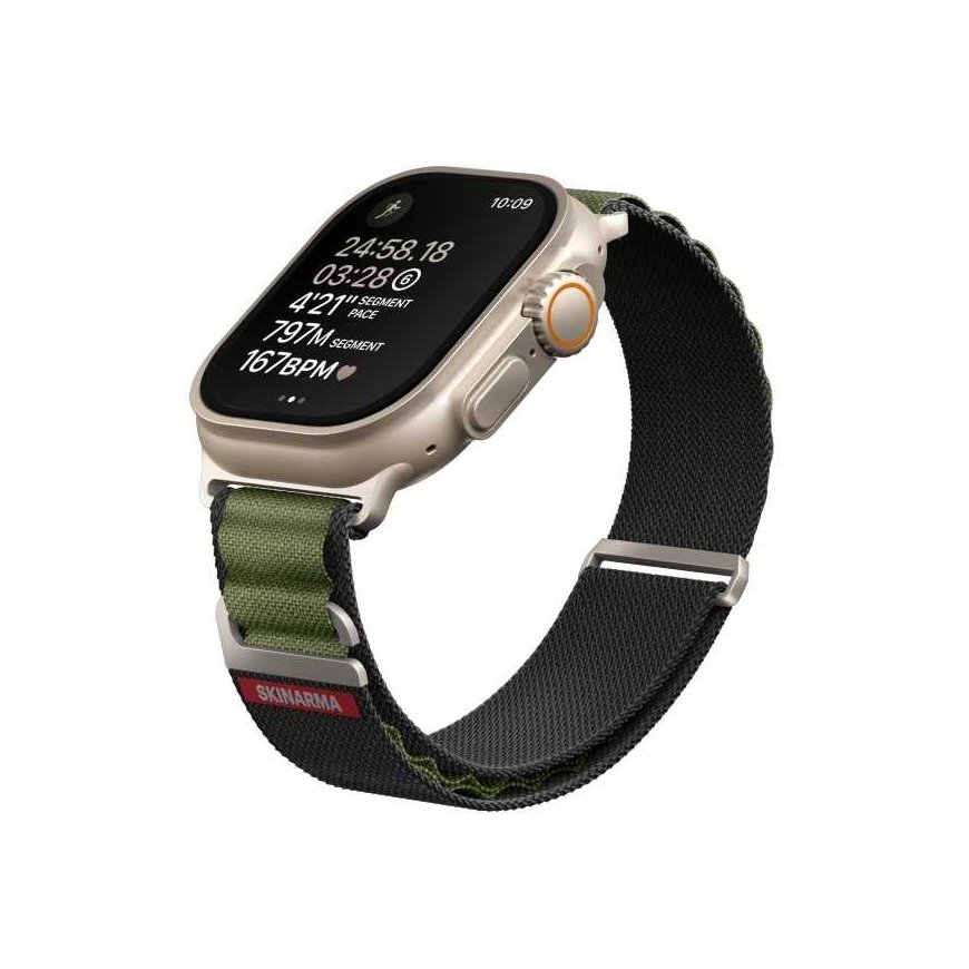 Kobu Apple Watch Ultra 49/45/44mm Leather Strap Olive Green – 3