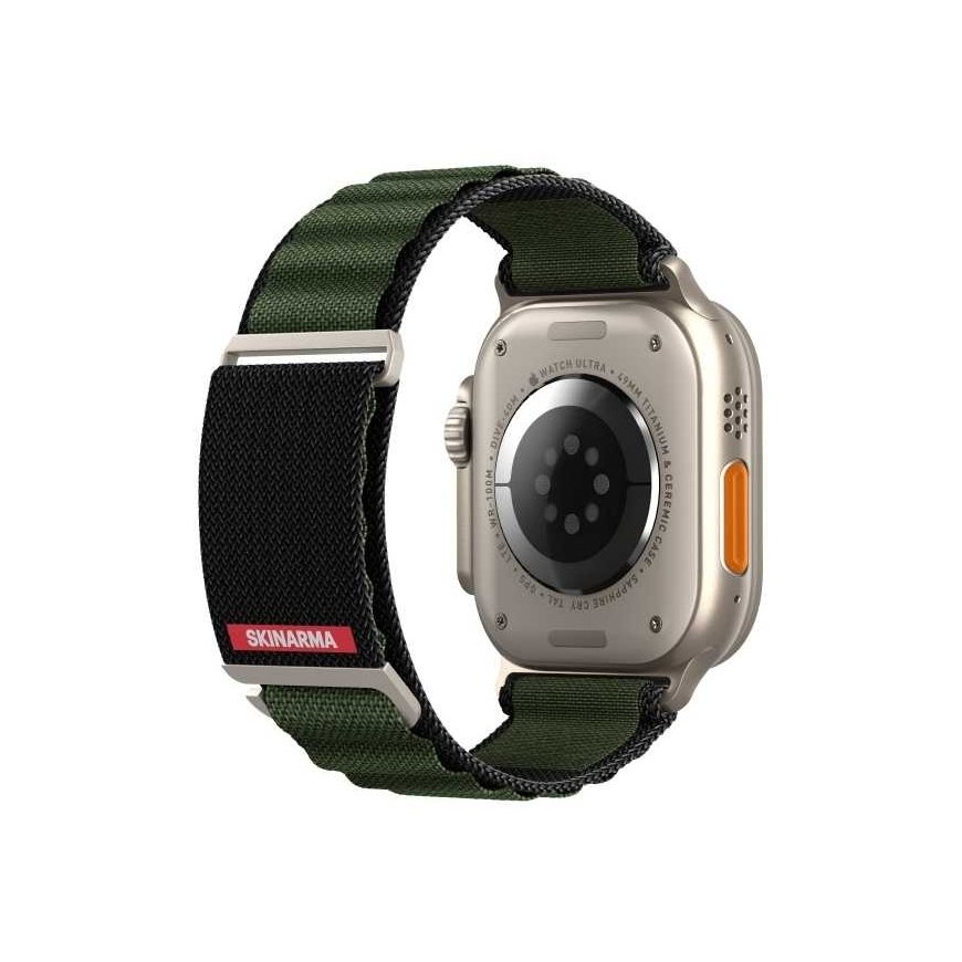 Kobu Apple Watch Ultra 49/45/44mm Leather Strap Olive Green – 4