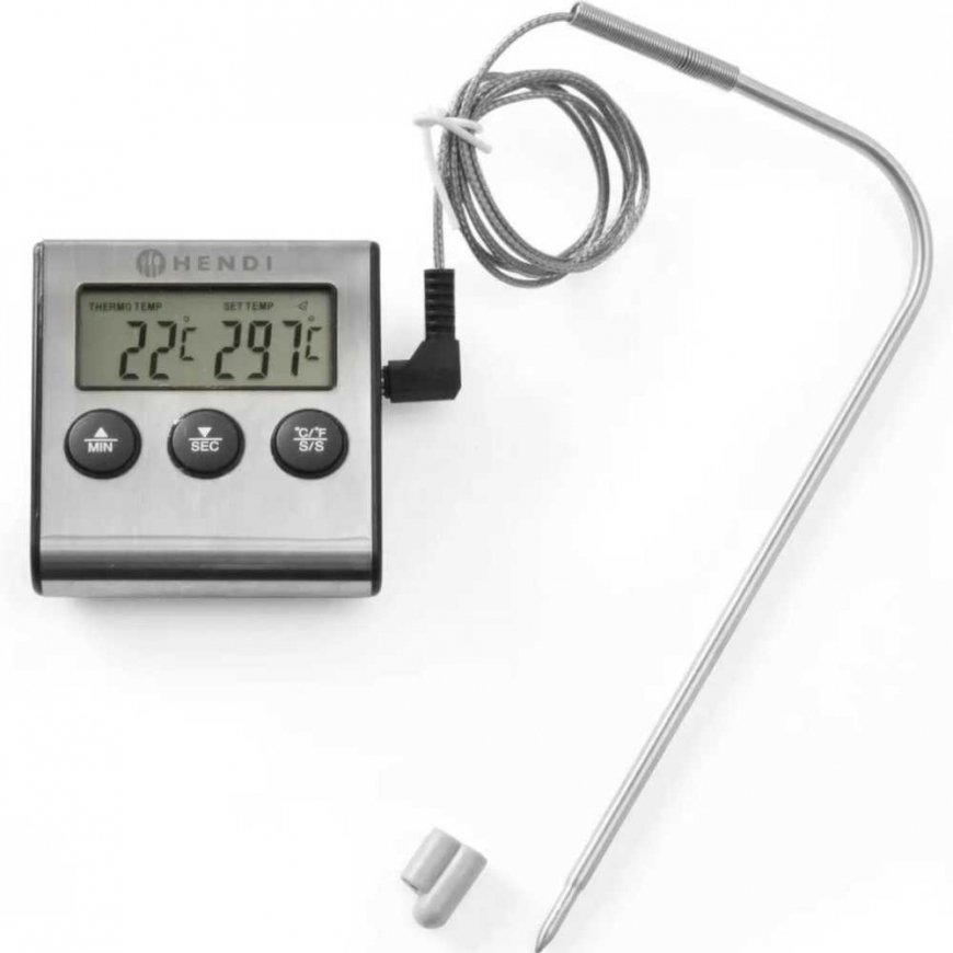 Gastronomic thermometer for baking with probe and timer function - Hendi 271346 – 2