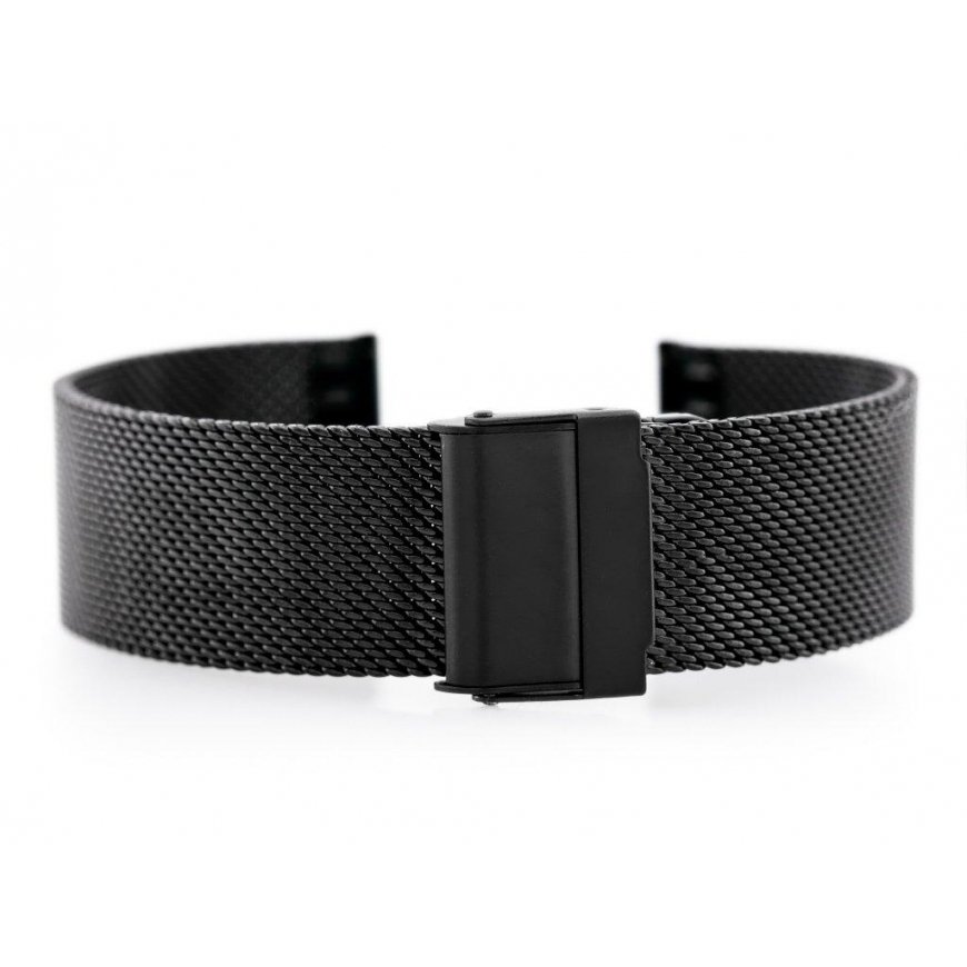 Pacific M6 bracelet - HQ mesh - juodas 18mm