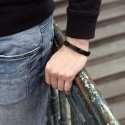 Troli Black leather bracelet for men Leather VPH1310 Troli Black leather bracelet for men Leather VPH1310