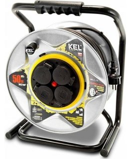 KEL Hand-held softener HAEVY LINE 20m H05RR-F 3x2.5 4xGS / + thermal / 16A IP44 black