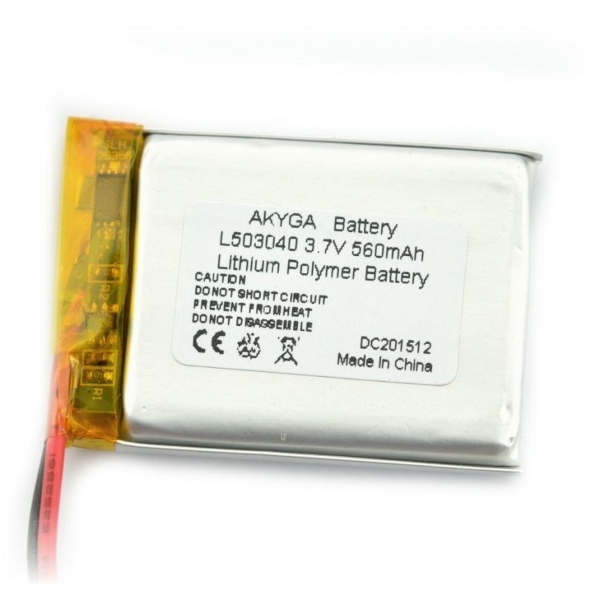 Akku Li-Polymer Akyga 560mAh 1S 3.7V