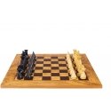 Olive Wood Chess Set 40x40cm With Modern Style Pieces Manopoulos Olive Wood Chess Set 40x40cm With Modern Style Pieces Manopoulos