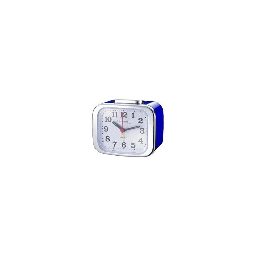 TechnoLine Model XL analog alarm clock, blue