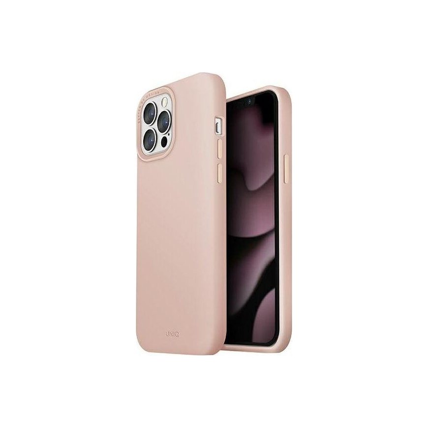 UNIQ Lino Hue Apple iPhone 13 Pro Max 6.7" blush case with pink MagSafe