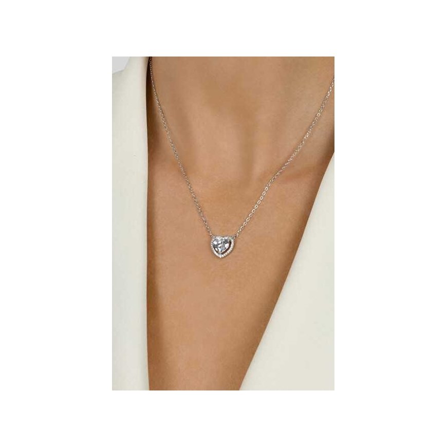 Brilio Silver Brilio Silver Dazzling silver pendant with glittering heart NCL70W – 3