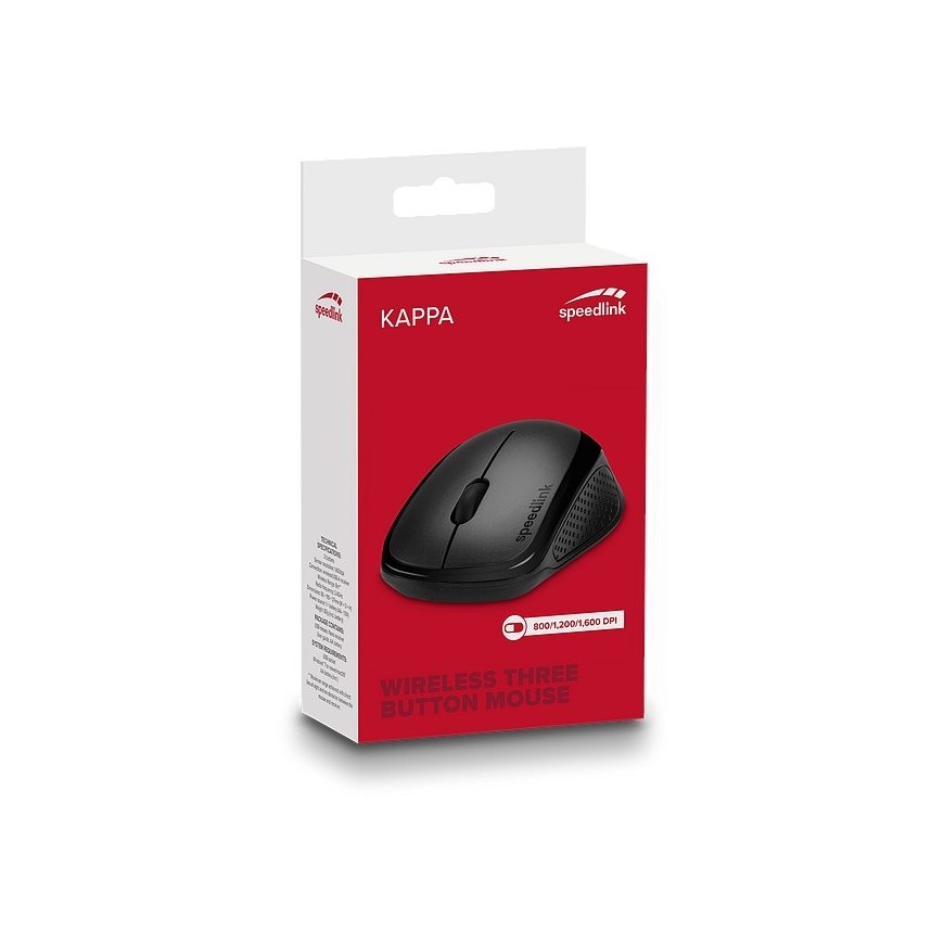 SPEEDLINK KAPPA компьютерная мышь Офисная Для правой руки Беспроводной RF Оптический 1600 DPI – 3