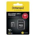 Intenso 3423490 zibatmiņa 64 GB MicroSDXC UHS-I Klases 10 Intenso 3423490 zibatmiņa 64 GB MicroSDXC UHS-I Klases 10