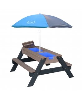 AXI Nick Sand & Water Picnic Table Anthracite/grey with Umbrella
