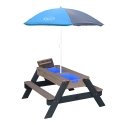AXI Nick Sand & Water Picnic Table Anthracite/grey with Umbrella Стол для песка и воды