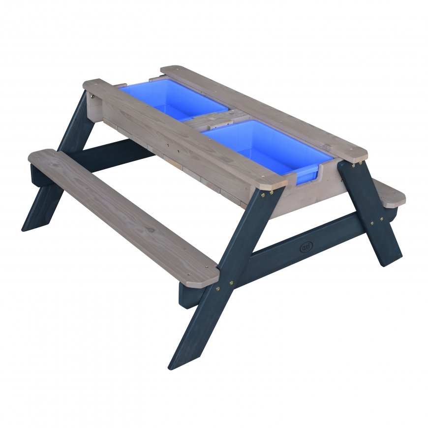 AXI Nick Sand & Water Picnic Table Anthracite/grey with Umbrella Smilšu un ūdens galds – 4