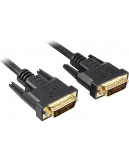 PremiumCord DVI-D (M)/DVI-D (M), 2m DVI kabelis Melns