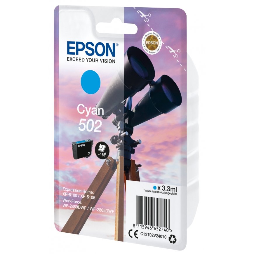 Epson 502 tindikassett 1 tk Originaal Standard Yield Tsüaan – 2