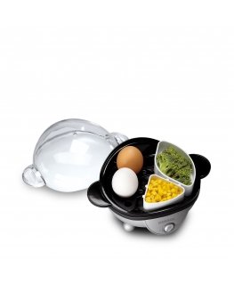 Gastroback Design 42801 munankeitin 7 munaa 350 W musta, Hopea