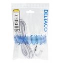 Deltaco DEL-109BV maitinimo kabelis Balta 5 m CEE7/16 C7 šakotuvas