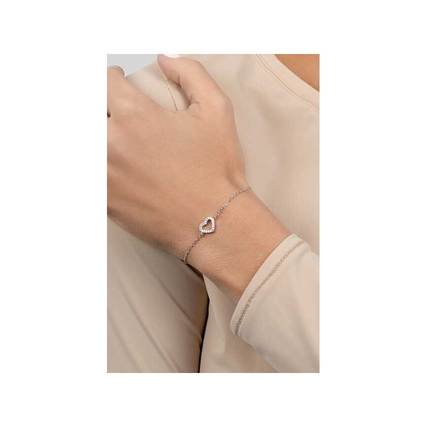 Brilio Silver Charming silver heart bracelet BRC39WB – 2