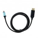 i-tec C31CBLDP60HZ2M video kabeļu aksesuārs 2 m USB Veids-C DisplayPort Melns