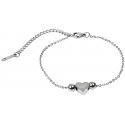 Troli Thin steel bracelet with heart Troli Thin steel bracelet with heart