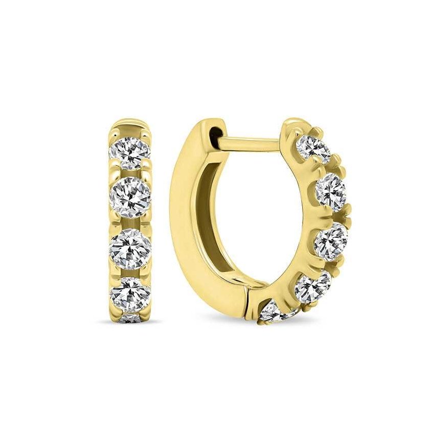 Brilio Silver Brilio Silver Small gold plated rings with clear zircons EA481Y