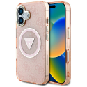 Case Guess IML Metal Glitter 4G Circle Triangle MagSafe iPhone 16 pinkille Case Guess IML Metal Glitter 4G Circle Triangle MagSafe iPhone 16 pinkille