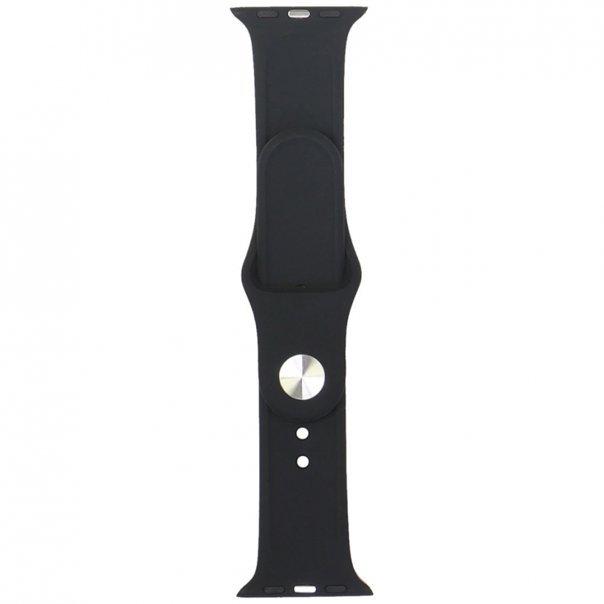 Audi Sport Red Logo Silicone Watch Strap for Apple Watch 40 / 41 / 42 mm - black – 2