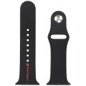 Audi Sport Red Logo silikonikellon ranneke Apple Watchille 40 / 41 / 42 mm - musta