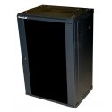 XtendLan 19" wall cabinet 22U 600x450, load capacity 60 kg, glass smoke doors, welded, black