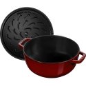 STAUB SPECIAL COCOTTE Pyöreä valurautaruukku, lilja, 3,5 l, grenadiini STAUB SPECIAL COCOTTE Pyöreä valurautaruukku, lilja, 3,5 l, grenadiini