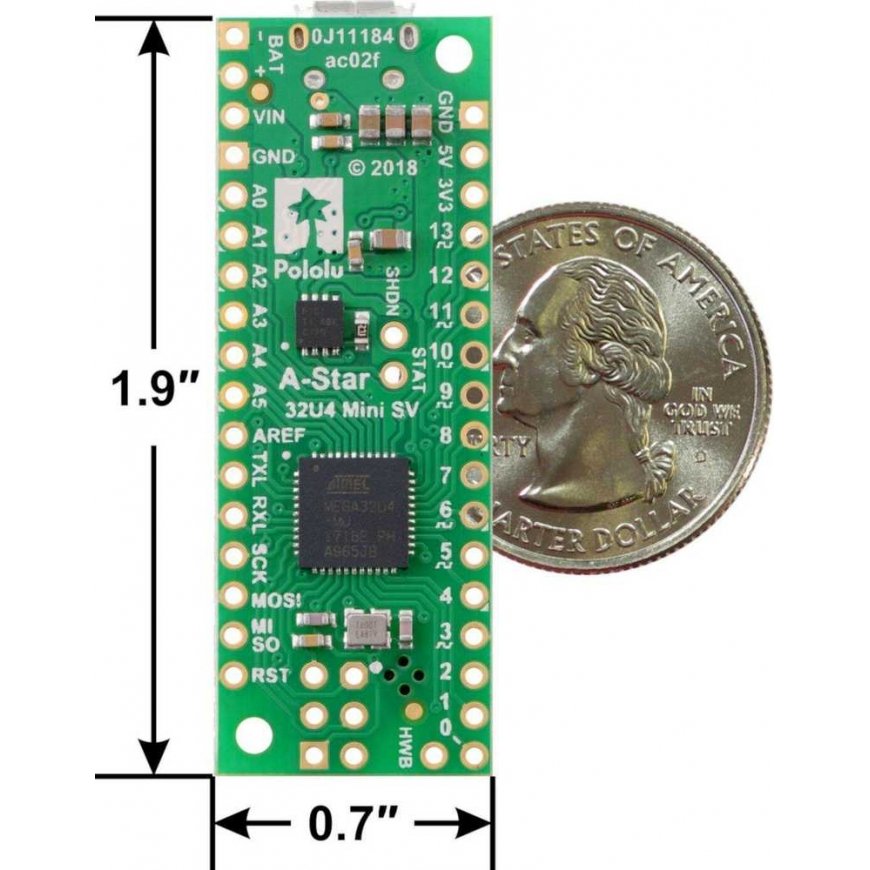 A-Star 32U4 Mini SV - Atmega32u4 - Pololu 3145 – 3