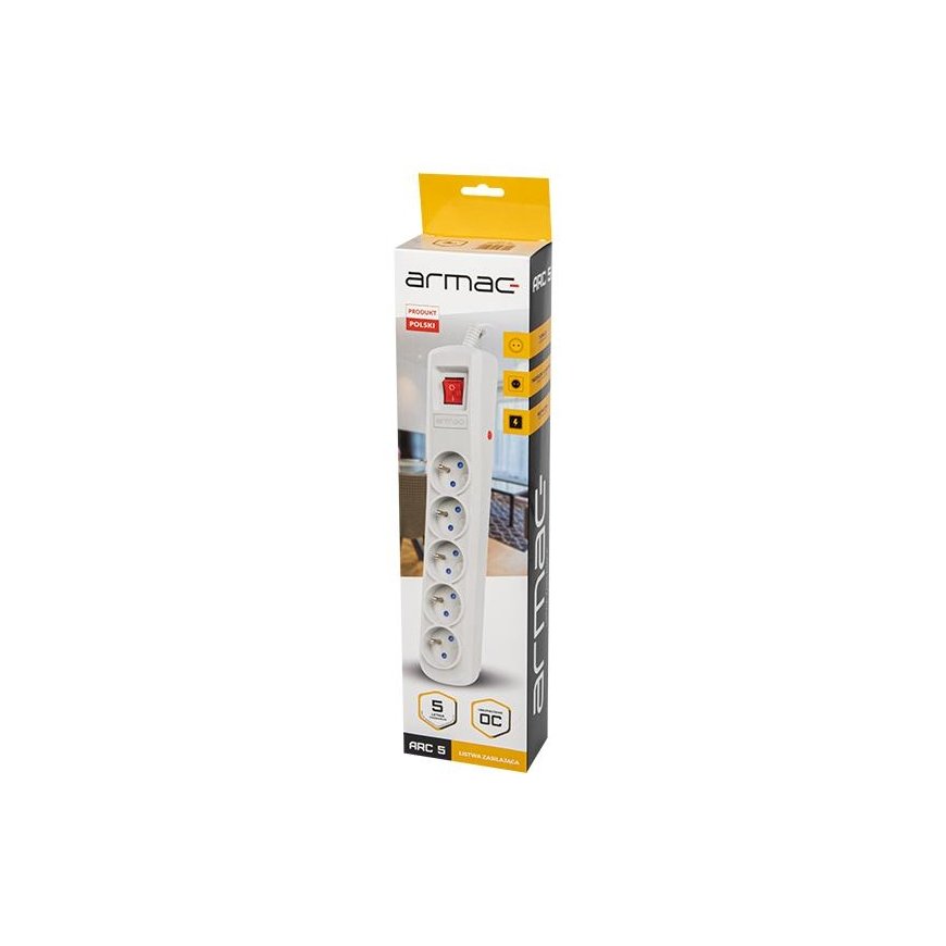 ARMAC A5/SZ/15 Armac Surge Protection ARC5 (5 kantaa) 10A 1,5M harmaa – 4