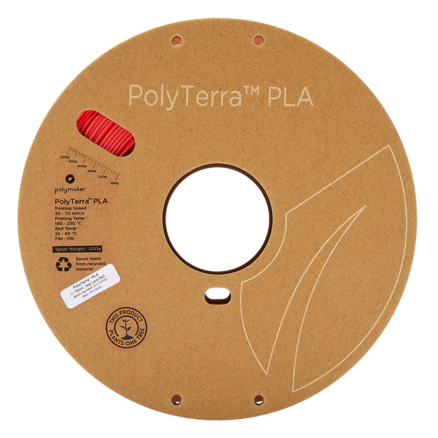 Polymaker PolyTerra PLA - 1kg - 1.75mm - Lava Red – 3