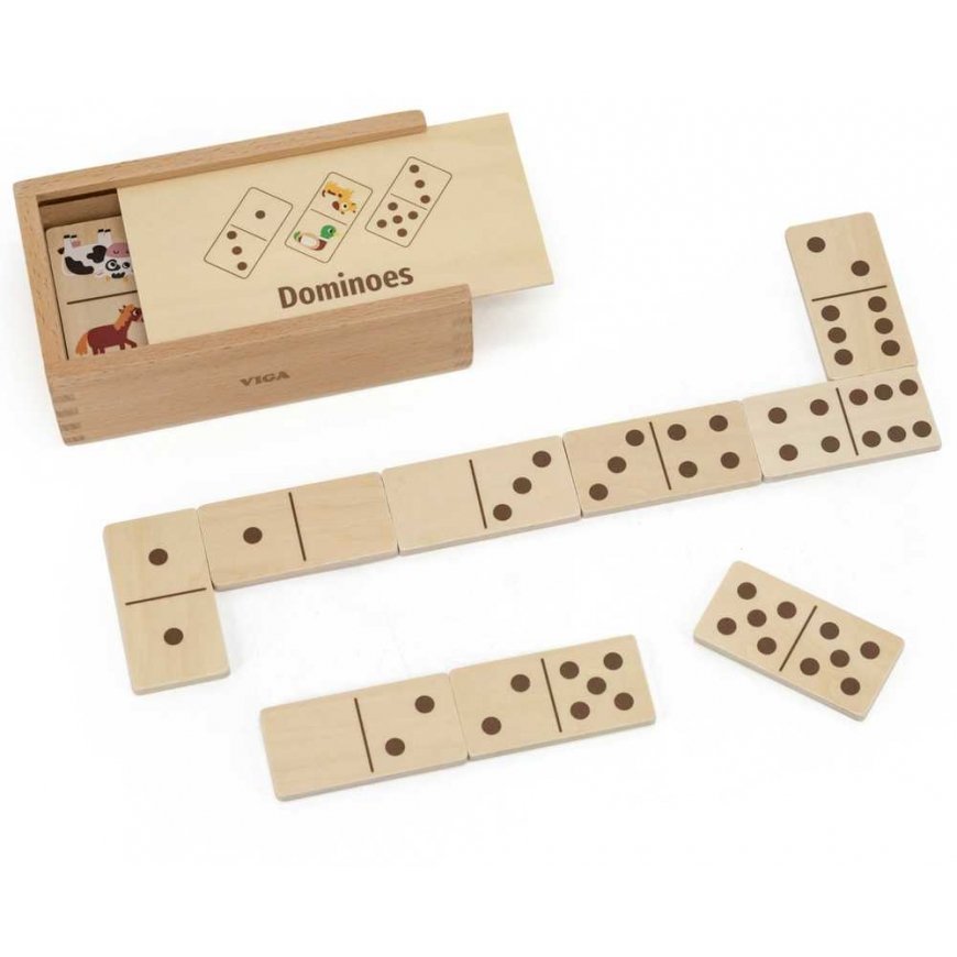 Viga Toys Wooden dominoes 2 in 1 - animals and numbers – 3