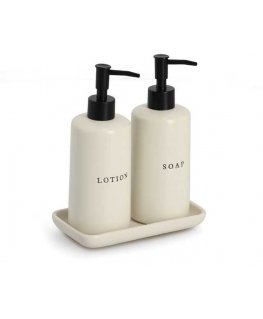 PIECES Ceramic soap and lotion dispensers BATH STYLE, 3 pcs.