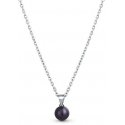 Jwl Luxury Pearls Fine Silver Real Black Pearl Kaulakoru JL0836 (ketju, riipus) Jwl Luxury Pearls Fine Silver Real Black Pearl Kaulakoru JL0836 (ketju, riipus)