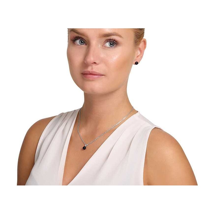 Jwl Luxury Pearls Fine Silver Real Black Pearl Necklace JL0836 (Chain, Pendant) – 2
