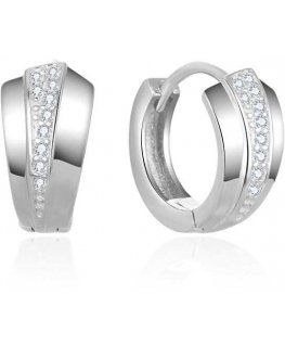 Beneto Stylish round earrings made of silver AGUC2673